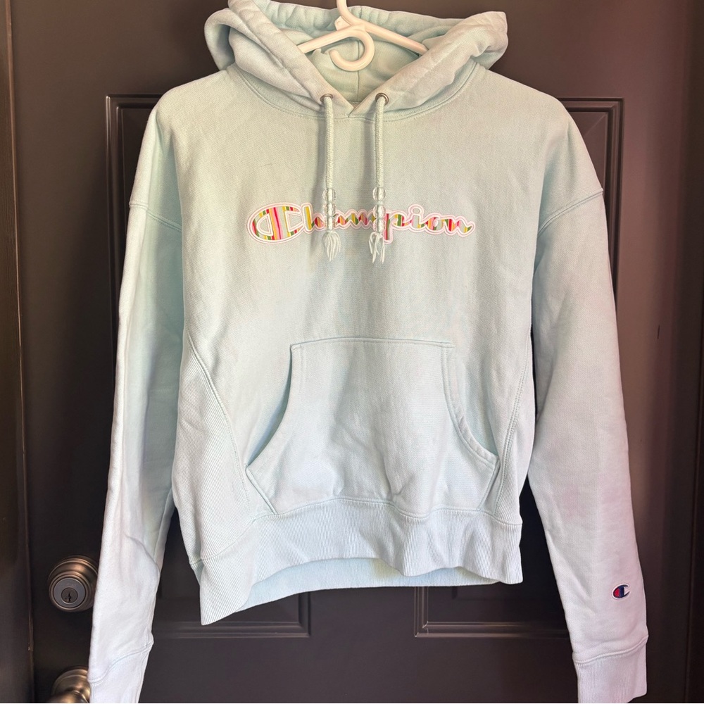 Champion Women's Y2K-style Sky Blue Hoodie